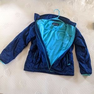 Girls Patagonia Nano Puff jacket; royal blue; size 10